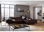 Ecksofa W.SCHILLIG "piedroo, Designsofa mit tollem Sitzkomfort, L-Form", braun (mocca z69), B:303cm H:70cm T:193cm, Longlife Xtra-Leder Z69: Das feinnarbige, gedeckte Softleder Z69 besticht durch seine außergewöhnliche Weichheit im trendigen »Vintage-Look«, Hautstärke 0, 9 - 1, 1 mm, Sofas, Ecksofa, Kopfteilverstellung, wahlweise mit Sitztiefenverstellung, Breite 303cm