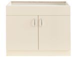 Spülenschrank WIHO KÜCHEN "Flexi", beige (front und korpus: magnolia), B:100cm H:82cm T:57cm, Schränke, Spülenschrank, Breite 100 cm