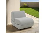 Loungesessel DOMO COLLECTION "VENDY Outdoor", silber, B:67cm H:70cm T:102cm, 100% Olefin, Sessel, Loungesessel, Zum Schlaf-und Relaxsessel wandelbar