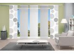 Schiebegardine VISION S "5ER SET BORDEN" Gr. 1, grau, B:60cm H:260cm, Polyester, Gardinen, Schiebegardine, HxB: 260x60, Schiebevorhang 5er Set Digitaldruck