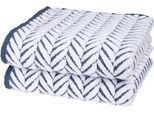 Handtücher ROSS "Sensual 9002", blau (nachtblau, weiß), B:50cm L:100cm, Frottier, Obermaterial: 100% Baumwolle, Handtücher, Handtücher, im Zopfmusterstil
