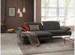 Ecksofa W.SCHILLIG "enjoy&MORE, Designsofa, elegant und bequem, L-Form", grau (anthrazit r66), B:294cm H:87cm T:185cm, Chenille-Flachgewebe R66 (85% Polyester, 15% Nylon);Longlife Xtra-Leder Z59: Glattleder mit modischer Prägung. Hautstärke 0, 9 - 1, 1 mm;Stoff S37 (100% Polyester), Sofas, Ecksofa, Sitztiefenverstellung, Füße schwarz pulverbeschichtet, Breite 294 cm