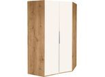 Eckkleiderschrank WIMEX "Level by fresh to go", weiß (plankeneichefarben, weiß), H:216cm, Schränke, Eckkleiderschrank