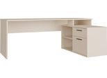 Schreibtisch FORTE "Eckschreibtisch Tezaur", sand, sand, sand, B:200cm H:75,7cm T:121,8cm, Tische, Schreibtisch, mit viel Stauraum, B/H/T 200/75,7/121,8 cm