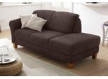 Recamiere HOME AFFAIRE "Gotland", braun (dunkelbraun), B:194cm H:84cm T:91cm, Struktur (100% Polypropylen);Luxus-Microfaser (100% Polyester) 90% Polyester/10% Polyamid;Luxus-Microfaser (100% Polyester), Sofas, Recamiere, wahlweise Armlehne links oder rechts, in drei Bezugsqualitäten