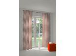 Vorhang ADAM "Circles" Gr. 1, orange (natur, orange, hellgrau), B:145cm H:145cm, Jacquard, Baumwolle (Bio-Baumwolle), Gardinen, Vorhang, aus 100% Bio-Baumwolle