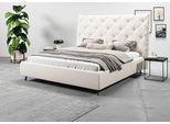 Polsterbett HOME AFFAIRE "Maxime, in 4 Breiten bis 200cm, auch in Leder", weiß, B:216cm H:105cm L:234cm, 96% Polyester, 4% Polyacryl, Betten, Polsterbett, Kopfteilhöhe 143 cm, belastbar bis 280 kg, auch in Überlänge 220cm