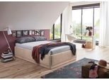 Polsterbett "Texel", beige (sand), B:146cm H:34cm L:206cm, Bezug Bett: Veloursstoff 100% Polyester oder Microfaser (100% Polyester);Bonnell-Federkernmatratze: 51% Polypropylen, 39% Polyester und 10% Baumwolle;Kaltschaummatratze: 100% Polyester, Bezug abnehm- und waschbar bis 60C;Kissenbezug: 100% Polyester, Füllung : 100% Polyester (Hohlfaser), WESTFALIA SCHLAFKOMFORT, Betten, Polsterbett, Standar