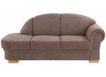 Recamiere HOME AFFAIRE "Amrum", grau (taupe), B:202cm H:91cm T:92cm, Jacquard ( 100% Polyester );Struktur Blume (100% Polyester), Sofas, Recamiere, mit Federkern, Armteil links oder rechts