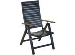 Gartensessel MERXX "Astros", grau (graphit), B:60cm H:114cm T:67,5cm, Sessel, Gartensessel