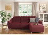 Ecksofa HOME AFFAIRE "Boston L-Form", rot (bordeaux), B:254cm T:170cm, Struktur (100% Polyester);Luxus-Microfaser Florence (100% Polyester);Chenille (100% Polyester);NaturLEDER (reines Rindsleder), Sofas, Ecksofa, Kopfteilverstellung an jeder Sitzfläche, wahlweise Relaxfunktion