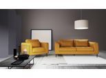 Sessel TRENDMANUFAKTUR "Luzi, Loungesessel, modern mit extra hohen Füßen", orange (golden orange), B:96cm H:80cm T:99cm, 100% Polyester, Sessel, Sessel, Designsessel mit tollem Sitzkomfort, Metallfüße schwarz, Breite 96 cm