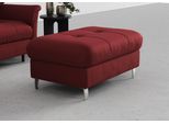 Hocker SIT & MORE "Marano", rot (bordeaux), B:102cm H:43cm T:67cm, 100% Polyester, Hocker, Hocker, mit Stauraum
