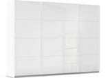 Schwebetürenschrank OTTO HOME "Kleiderschrank Schrank Garderobe AGORDO mit Glasfront", weiß (alpinweiß, glas kristallweiß), B:315cm H:229cm T:62cm, Holzwerkstoff, Schränke, Schwebetürenschrank, durchdachte Innenausstattung, in 4 Breiten und 2 Höhen MADE IN GERMANY