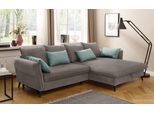 Ecksofa HOME AFFAIRE "Tirano, moderne Optik, komfortabel, Breite 274cm,L-Form", grau (taupe), B:274cm H:88cm T:170cm, Sofas, Ecksofa, wahlweise mit Bettfunktion und Bettkasten