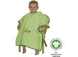 Badeponcho WÖRNER "Grashüpfer hellgrün", grün (hellgrün), L:60cm, Frottier, Hausmäntel, Badeponcho, maschinenwaschbar, trocknergeeignet