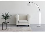 Chesterfield-Sessel DOREL HOME "Felix II in Breit-Cord", beige (creme), B:111cm H:83cm T:87cm, Sessel, Chesterfield-Sessel, mit Rückenlehne 3-fach verstellbar, Beine Massivholz, Sitzhöhe 46 cm