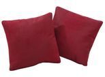 Sofakissen HOME AFFAIRE "Palmera, B: 45 cm", rot (bordeaux), B:45cm H:45cm T:15cm, Obermaterial: 100% Polyester, Polsterauflagen, Sofakissen, Set: 2 Stück, passend zur Serie
