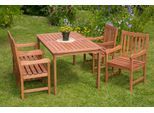 Garten-Essgruppe MERXX "Santos", beige (natur), Sitzmöbel-Sets, Garten-Essgruppe