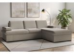 Ecksofa SIT & MORE "Moreno L-Form, B: 247 cm", grau (taupe), B:247cm H:82cm T:171cm, 95% Polyester, 5% Polyamid, Sofas, Ecksofa, mit Armteilverstellung, optional Bettfunktion
