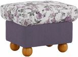 Hocker HOME AFFAIRE "Milano", lila (flieder, flieder geblümt), B:62cm H:45cm T:50cm, Chenille (70% Polyacryl, 30% Polyester);Chenille (70% Polyacryl, 30% Polyester) auf Korpus und Zierkissen, Sitz und Rücken im Blumenmuster »Paradise« (100% Polyester), Hocker, Hocker