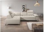 Ecksofa WERK2 "Focus-L, elektrisch erweiterbare Sitztiefe um ca. 30 cm, L-Form", natur, B:204cm H:82cm T:278cm, 100% Polyester, Sofas, Ecksofa, Komfort nach Maß: Ausziehbare Sitztiefe, verstellbare Kopfteile & Füße