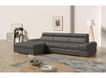 Ecksofa SIT & MORE "Broadway L-Form", braun (mokka), B:284cm H:79cm T:171cm, Luxus-NaturLeder;Luxus-Kunstleder;NaturLEDER;Microfaser Primabelle (100% Polyester), Sofas, Ecksofa, inklusive Kopfteilverstellung, wahlweise mit Bettfunktion