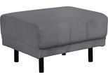 Polsterhocker HOME AFFAIRE "AGNIA B/T/H: 70/64/43 cm", grau, B:70cm H:43cm T:64cm, 100% Polyester, Hocker, Polsterhocker, passend zur Serie, auch in Cord und Bouclé