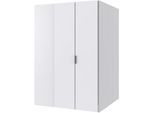 Eckschrank WIMEX "Norderney", weiß, B:135,2cm H:197cm T:127cm, Holzwerkstoff, Schränke, Eckschrank, Begehbarer Kleiderschrank, Ecklösung, Garderobe