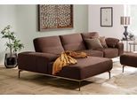 Ecksofa W.SCHILLIG "run, Designsofa mit tollem Sitzkomfort, bequem, L-Form", braun (macchiato z73), B:319cm H:88cm T:178cm, Longlife Xtra-Leder Z73: Naturwalkleder der Luxusklasse aus den erlesensten Rohhäuten. Hautstärke 1, 1 – 1, 3 mm;ROHLEDER Jacquard-Flachgewebe Q2 W60 (63% Polyester, 37% Polyacryl);ROHLEDER Chenille-Flachgewebe Q2 W77 (68% Polyacryl, 32% Polyester);Stoff S37 (100% Polyester),