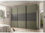 Schwebetürenschrank STAUD "Includo, Made in Germany", dekor salbei, vulkan, B:249cm H:222cm T:68cm, Holzwerkstoff, Schränke, Schwebetürenschrank, Mit vier verschiedenen Ausstattungsvarianten