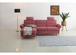 Ecksofa HOME AFFAIRE "Westerland L-Form", lila (chianti), B:252cm H:90cm T:162cm, 100% Polyester, Sofas, Ecksofa, Federkern-Polsterung, wahlweise mit Bettfunktion, Bettkasten
