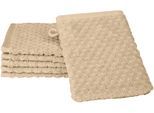 Waschhandschuh ROSS "Harmony", beige (natur), B:16cm L:22cm, Frottier, Baumwolle, Handtücher, Waschhandschuh, 100 % Baumwolle, Hoch Tief Struktur, viele Farben