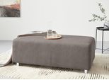 Polsterhocker HOME AFFAIRE "Györ", grau (taupe), B:122cm H:48cm T:68cm, 100% Polyester, Hocker, Polsterhocker, democratichome Edition, passend zum Ecksofa 'Györ'
