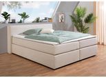 Boxspringbett HOME AFFAIRE "Åby", beige (creme, beige), B:167cm L:225cm, Komplettbetten, Boxspringbett, In Cord Bezug, wahlweise mit und ohne Matrazte erhältlich