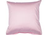 Kissenbezug JANINE "Colors Mako Satin", rosa, B:50cm L:50cm, Mako-Satin, Obermaterial: 100% Baumwolle, Kissenbezüge, Kissenbezug, mit Reißverschluss, uni Kissenhülle, feinfädig, 100% Baumwolle