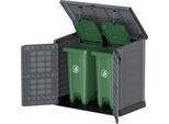 Gerätehaus VCM "StoreAway Mülltonnenbox Gartenhaus 1200 L", grau, Gerätehäuser, Gerätehaus