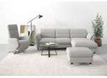 Ecksofa SIT & MORE "Grenoble L-Form mit Federkern", silber, B:251cm H:85cm T:161cm, Sofas, Ecksofa, wahlweise mit Bettfunktion, Bettkasten, Arm- und Kopfteilverstellung