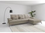 Ecksofa SIT & MORE "Amica, L-Form, inkl. Sitztiefenverstellung & Armteilverstellung", grau (taupe), B:279cm H:90cm T:185cm, 95% Polyester, 5% Polyamid, Sofas, Ecksofa, wahlweise mit Bettfunktion, Bettkasten und Kopfteilverstellung