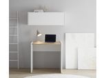 Büromöbel-Set HOME AFFAIRE "CITY/GiRON, modernes Design, Homeoff., Büro in zwei Farben/Wotan Eiche", weiß, B:100cm H:160cm T:30cm, Arbeitsmöbel-Sets, Büromöbel-Set, enthält Hängeschrank, Schreibtisch, wohnliches Home Office