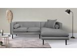 Ecksofa HOME AFFAIRE "Lillibeth L-Form Designsofa, Maße B/T/H: 240/173/83 cm", grau, B:240cm H:83cm T:173cm, 100% Polyester, Sofas, Ecksofa, Zierkissen als Wendekissen, in Samtoptik oder Cord