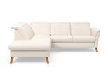 Ecksofa SIT & MORE "Romero L-Form", beige (creme), B:250cm H:91cm T:220cm, 100% Polyester, Sofas, Ecksofa, wahlweise mit oder ohne TV-Funktion, Bettfunktion, Bettkasten