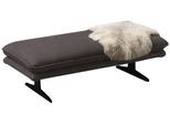 Polsterhocker W.SCHILLIG "broadway", grau (anthrazit s22), B:145cm H:43cm T:71cm, Flachgewebe S22 (100% Polyester), Hocker, Polsterhocker, Füße in Schwarz pulversbeschichtet