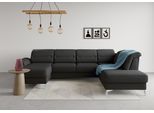 Wohnlandschaft SIT & MORE "Sinatra U-Form", schwarz, B:326cm H:85cm T:220cm, 98% Polyester, 2% Polyamid, Sofas, Wohnlandschaft, optional mit Kopfteilverstellung und Armteilfunktion etc.