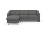 Ecksofa SIT & MORE "Freetown L-Form", grau (steel), B:257cm H:84cm T:166cm, Sofas, Ecksofa, inklusive Kopfteilverstellung und komfortablem Federkern