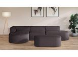 Ecksofa OTTO HOME "EIVIND Designer Sofa mit Ottomane rechts/links, B/T/H: 343/159/72 cm", grau (anthrazit), B:343cm H:72cm T:159cm, 100% Polyester, Sofas, Ecksofa, L-Form mit Wellenunterfederung, auch in Feincord und Bouclé