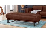 Hocker W.SCHILLIG "montanaa", braun (tobacco z69), B:141cm H:42cm T:61cm, Hocker, Hocker, mit Metallkufen in Schwarz pulverbeschichtet, Breite 141 cm