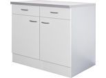 Unterschrank FLEX-WELL "Wito", weiß (weiß, fantasie), B:100cm H:85cm T:60cm, Holzwerkstoff, Schränke, Unterschrank, (B x H x T) 100 x 85/86 x 60 cm, für viel Stauraum