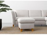 Polsterhocker HOME AFFAIRE "Trelleborg", silber, B:58cm H:48cm T:58cm, 95% Polyester, 5% Polyamid, Hocker, Polsterhocker, mit Cord-Bezug, mit Staufach, inkl. Federkern-Polsterung