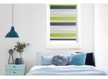 Doppelrollo MYDECO "Just-Triple" Gr. 2, grün (grün, weiß), B:120cm H:160cm, Polyester, Rollos, Doppelrollo